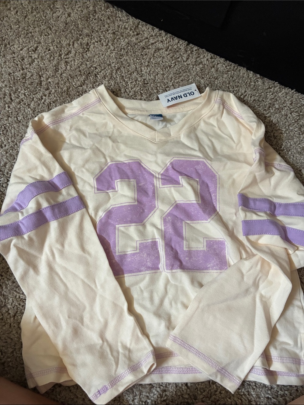Old Navy Cream Long-Sleeve Kids Top